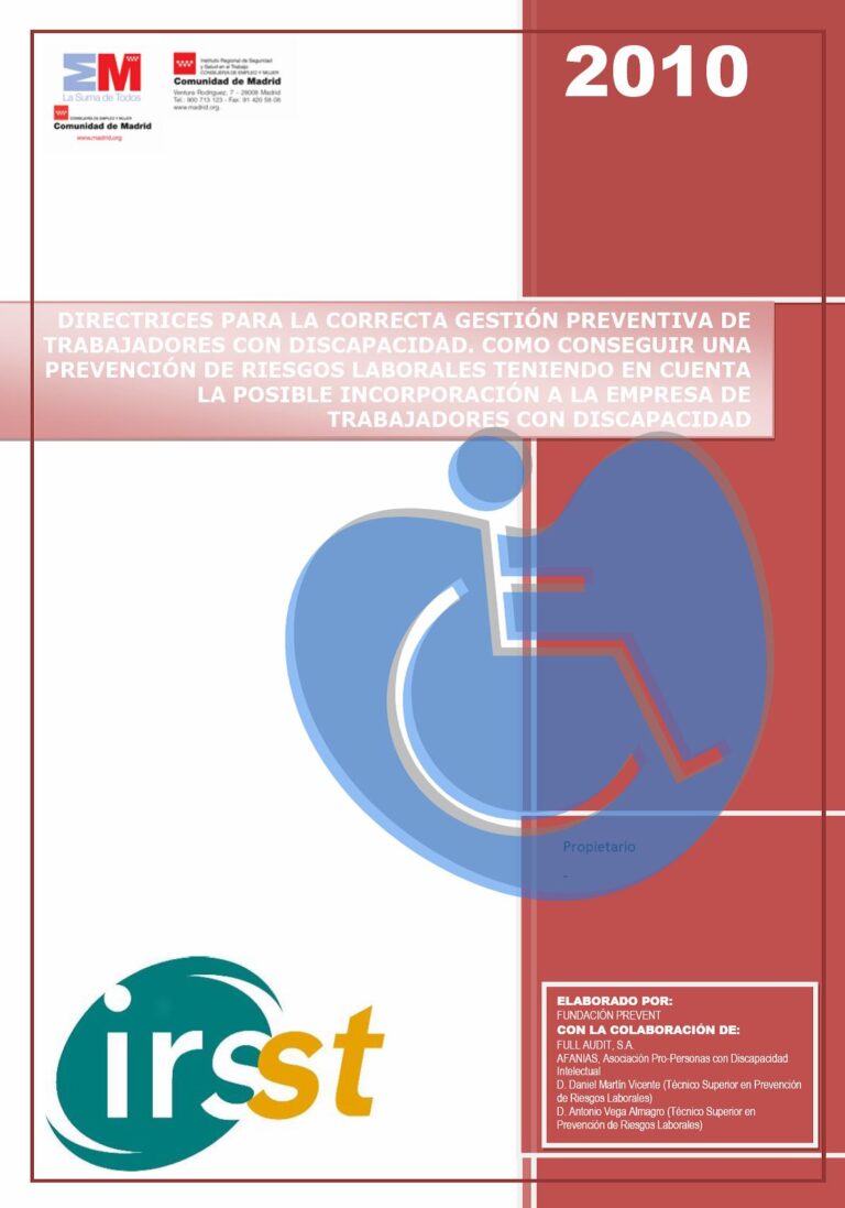 Guía para la implantación de un plan de prevención de riesgos inclusivo