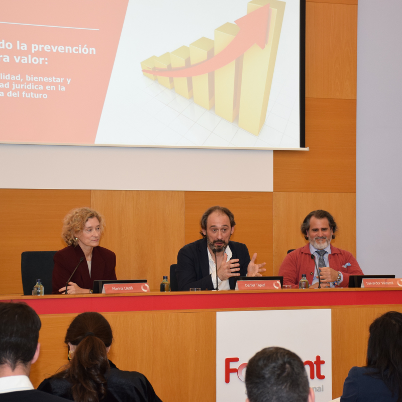 Mesa de debate sobre SST y bienestar organizacional, en Jornada Foment del Treball y Full Audit