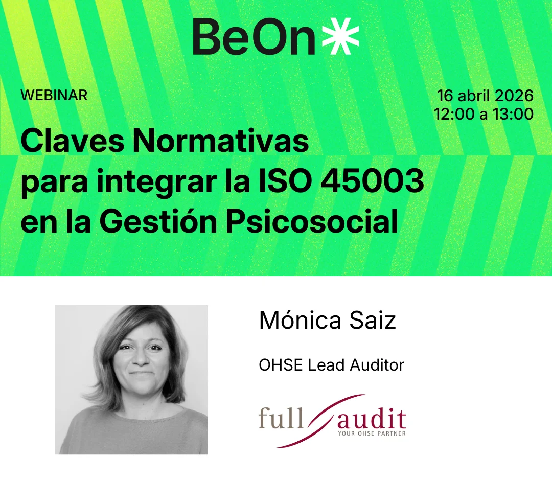 webinar iso 45003 con nuestra auditora jefa Mónica Saiz